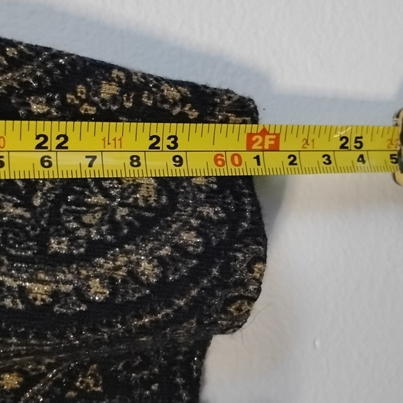 Lauren Ralph Lauren Gold Paisley Dressy Classic Elegance Woman's Sweater Top - Picture 12 of 13